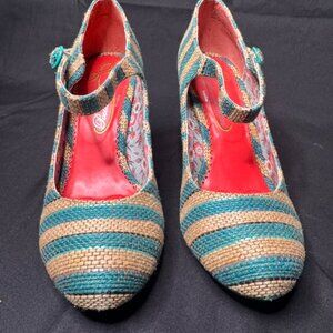 Poetic License The Right Stripes – Mulberry Retro Pinup Heels